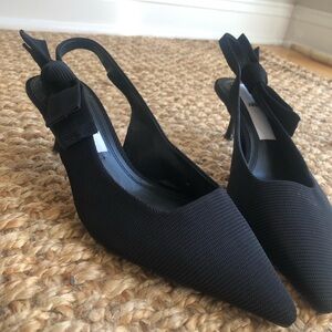 New: Zara Slingback Kitten Heel with Side Bow. Size 9 or 40